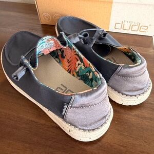 Hey Dude Blue Canvas Slip-On Shoes